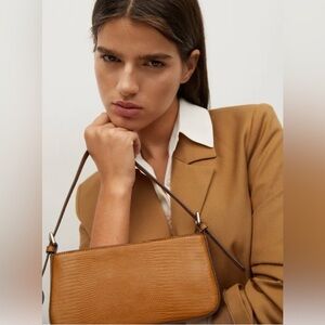 Chic Tan Mini Classic Boho women’s Shoulder Bag | Mng Croc Women’s Purse